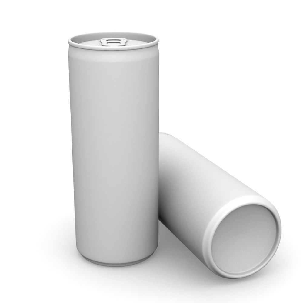 Drinks Cans - Slim Set Low-poly 3D model_13