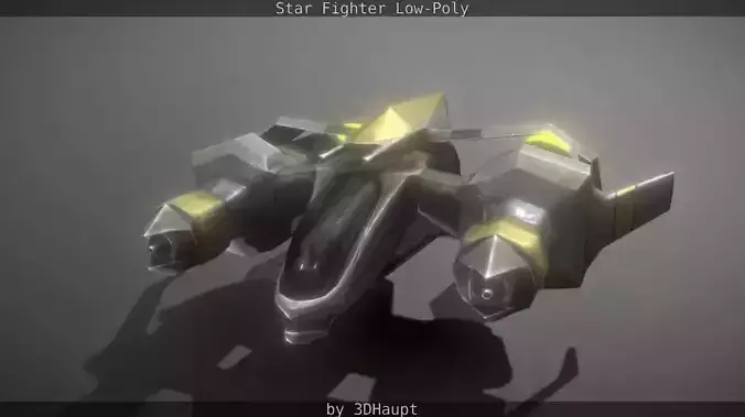 Lowpoly Star Fighter Low-poly 3D model