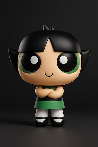 BUTTERCUP Powerpuff Girls 3D print model