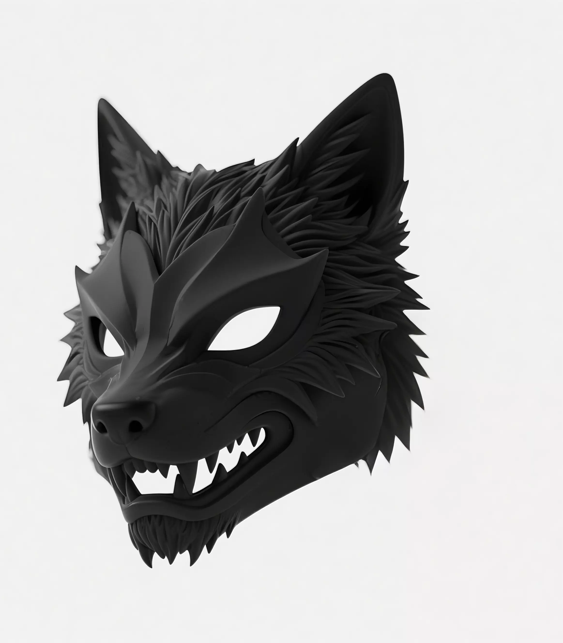 Gothic Wolf Wearable Mask 3D print model_0