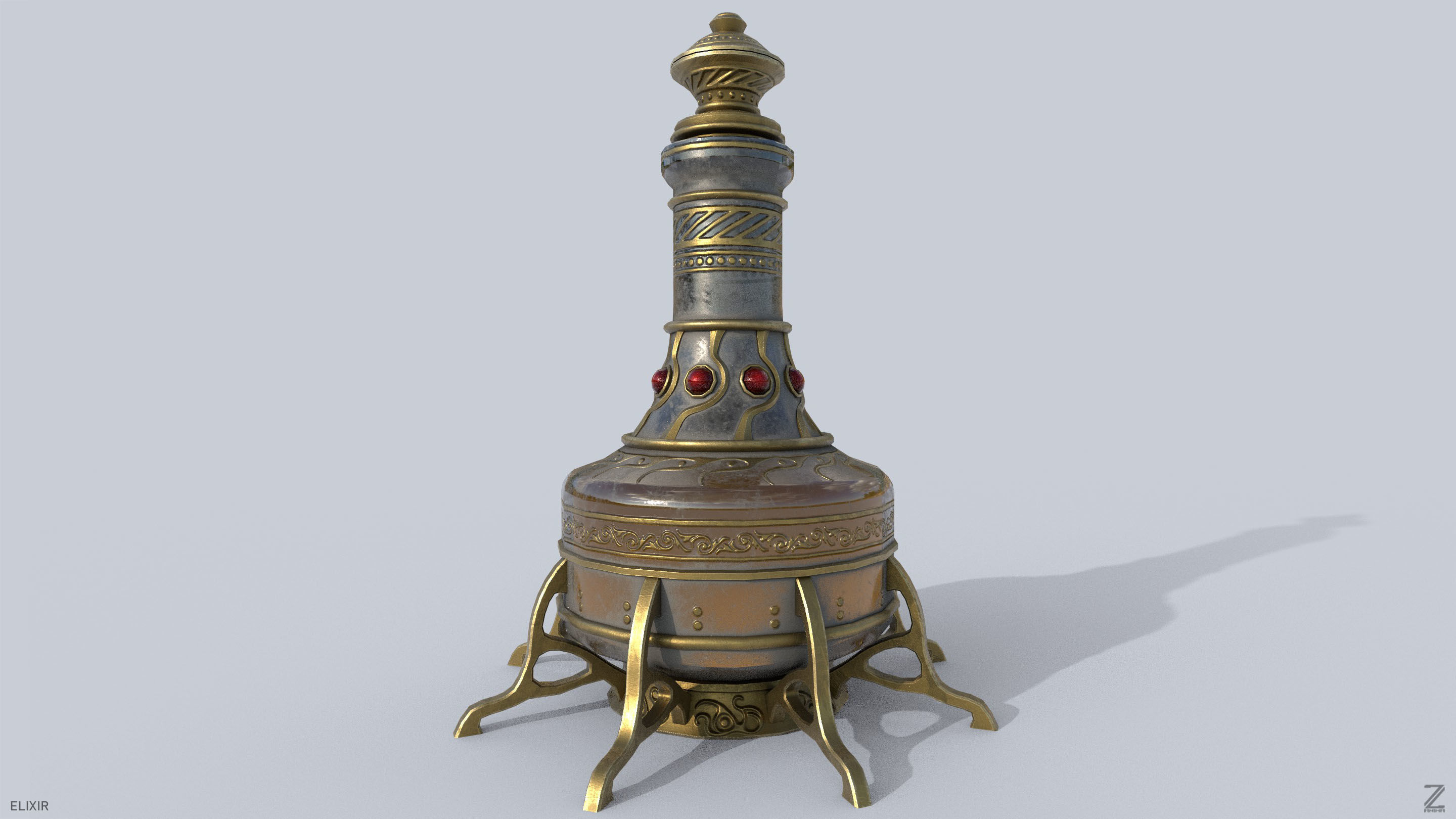 Elixir Low-poly 3D model_8