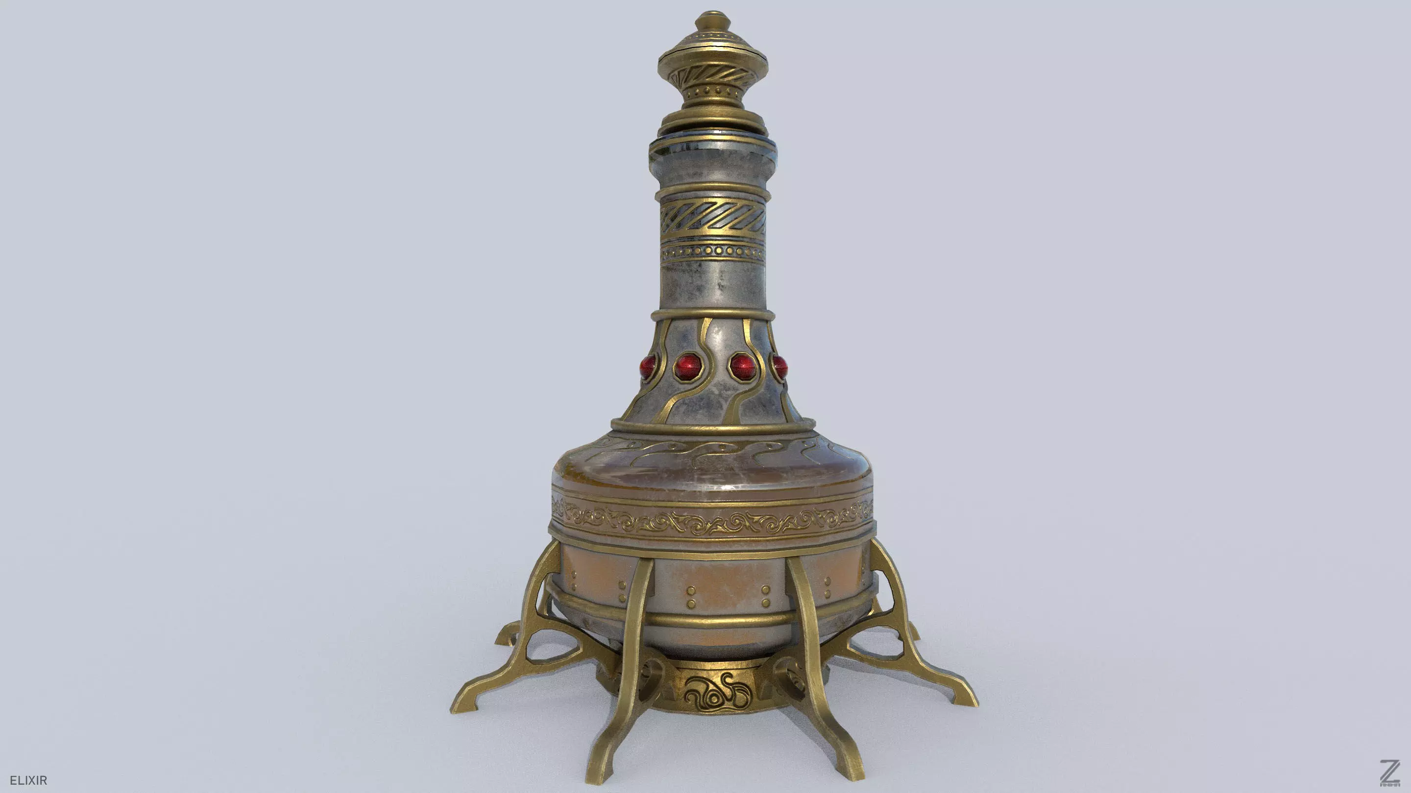 Elixir Low-poly 3D model_0