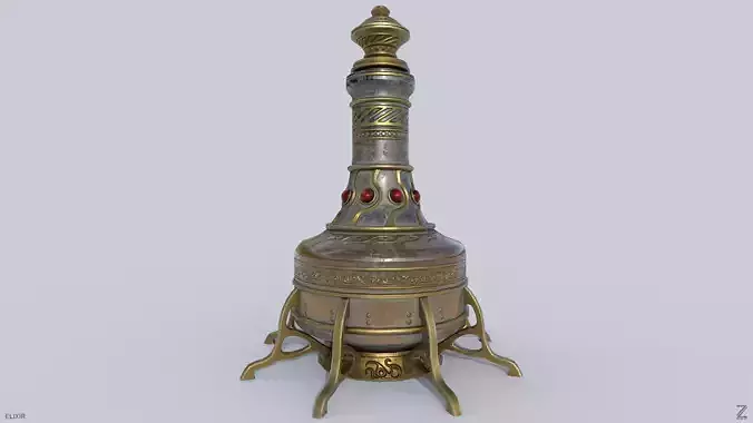 Elixir Low-poly 3D model