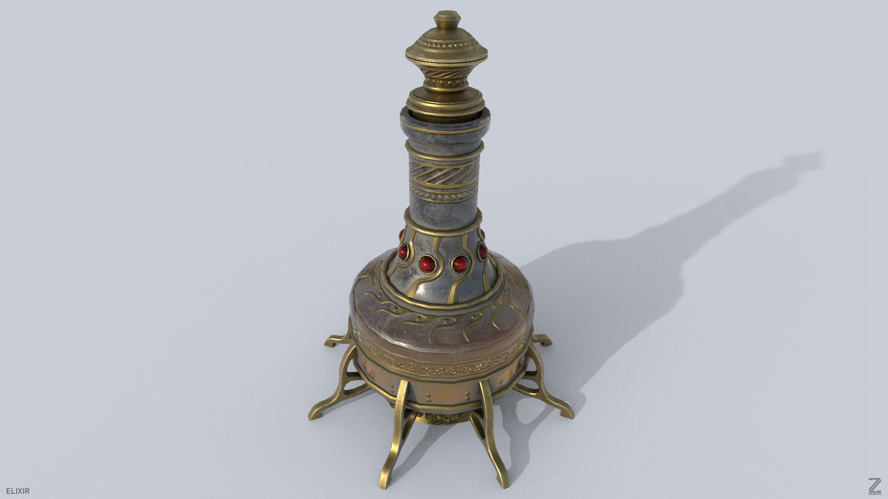 Elixir Low-poly 3D model_2