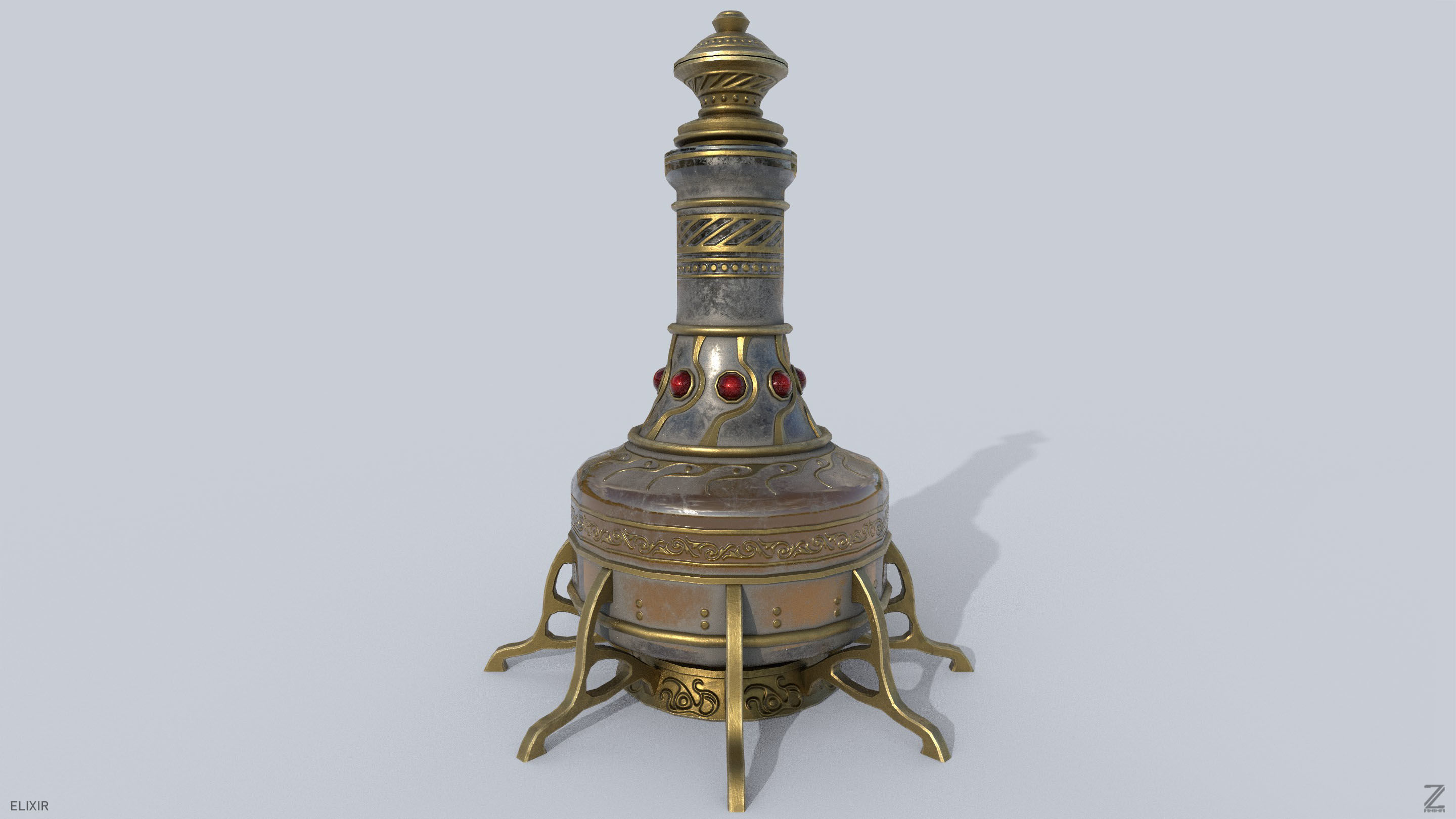Elixir Low-poly 3D model_5