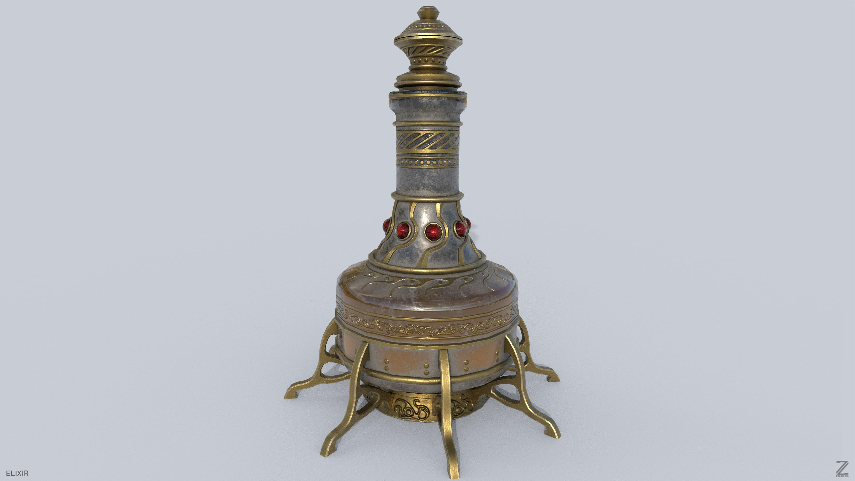 Elixir Low-poly 3D model_4