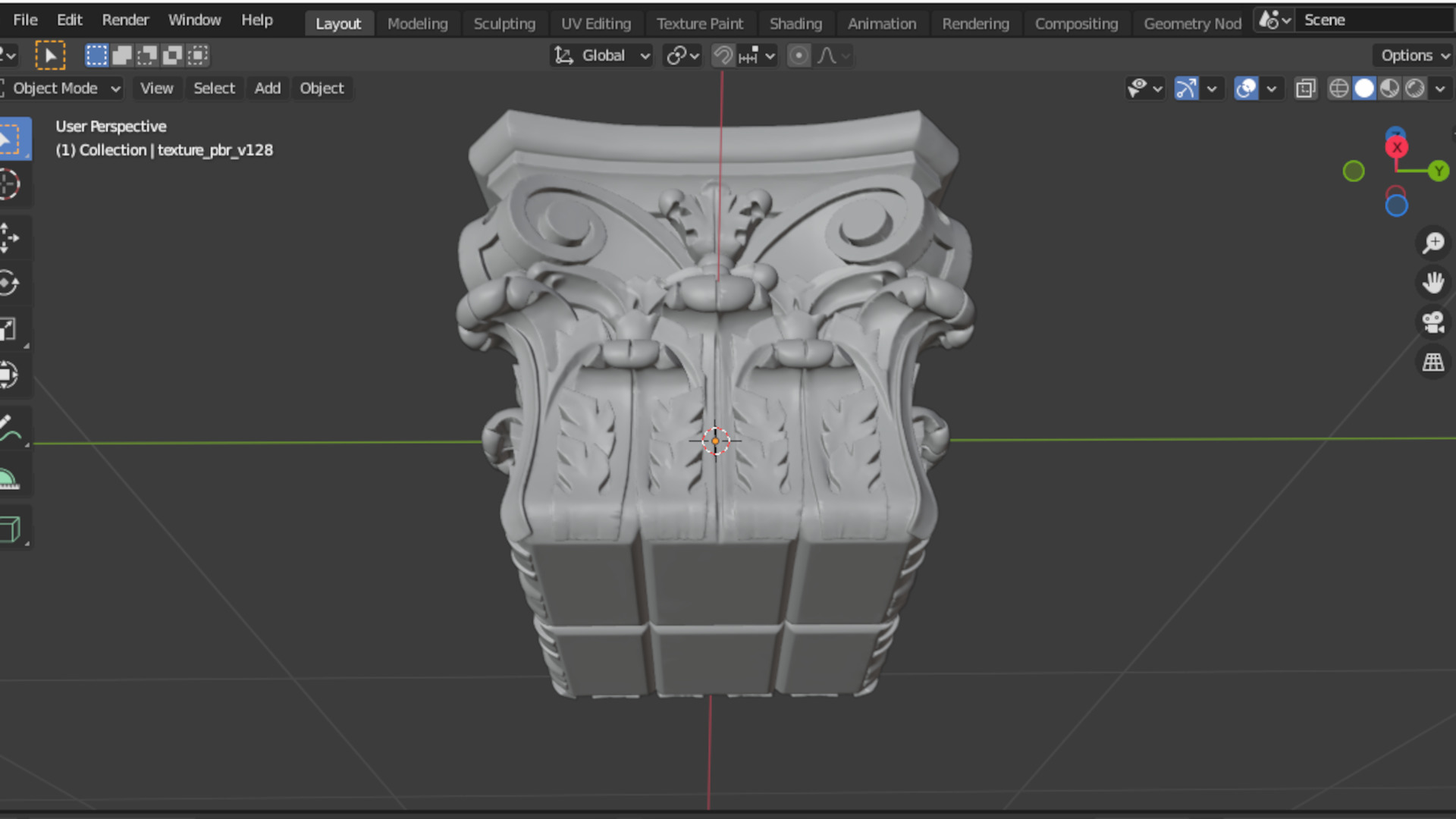 Column capital classic decorative ornament cnc 3d printing 02 3D print model_4