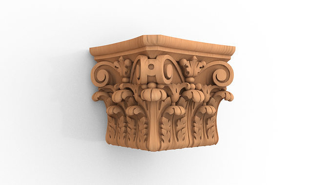 Column capital classic decorative ornament cnc 3d printing 02 3D print model