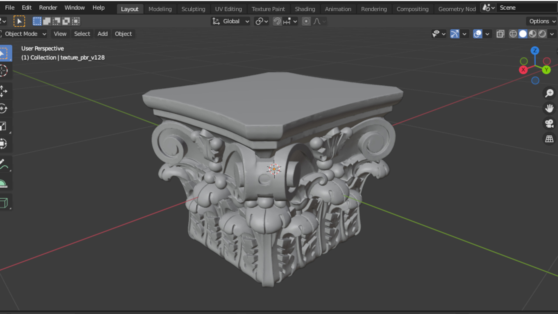 Column capital classic decorative ornament cnc 3d printing 02 3D print model_8