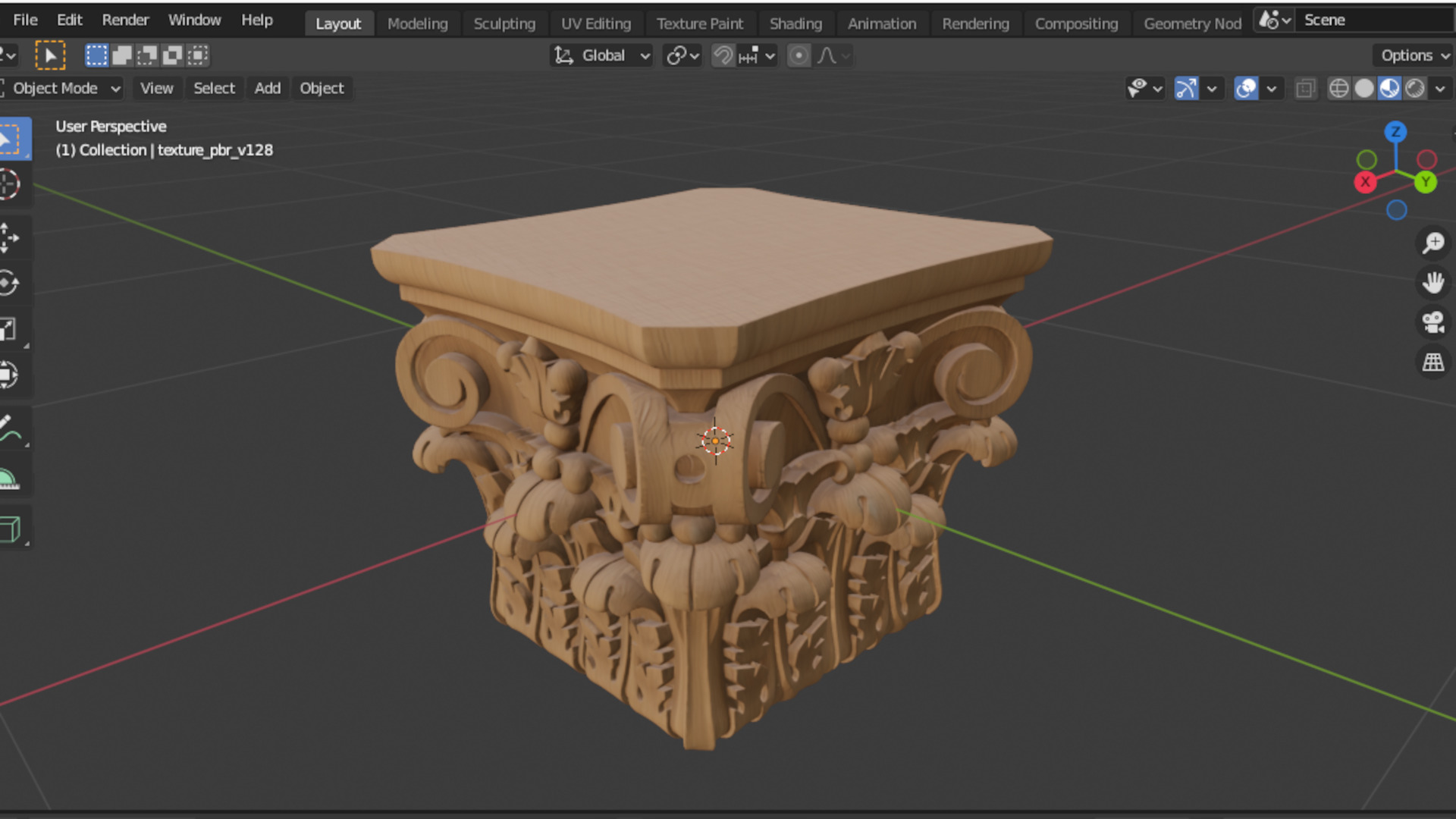 Column capital classic decorative ornament cnc 3d printing 02 3D print model_9