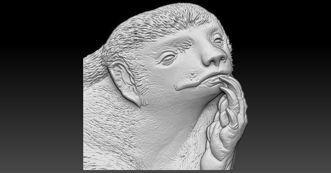 1 honey badger CNC Relief Model 3D print model