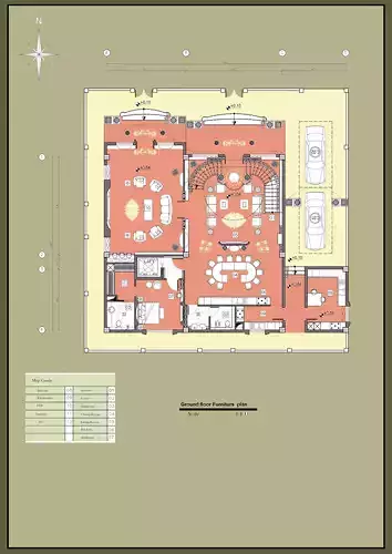 Classic Duplex Villa Plan 5 Bedrooms 4 Master 