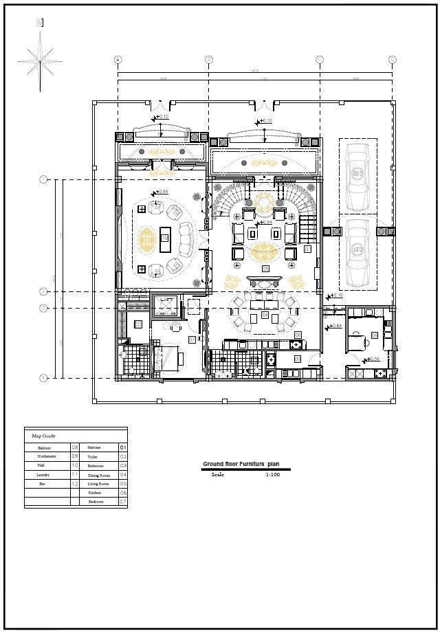 Classic Duplex Villa Plan 5 Bedrooms 4 Master 3D model_8
