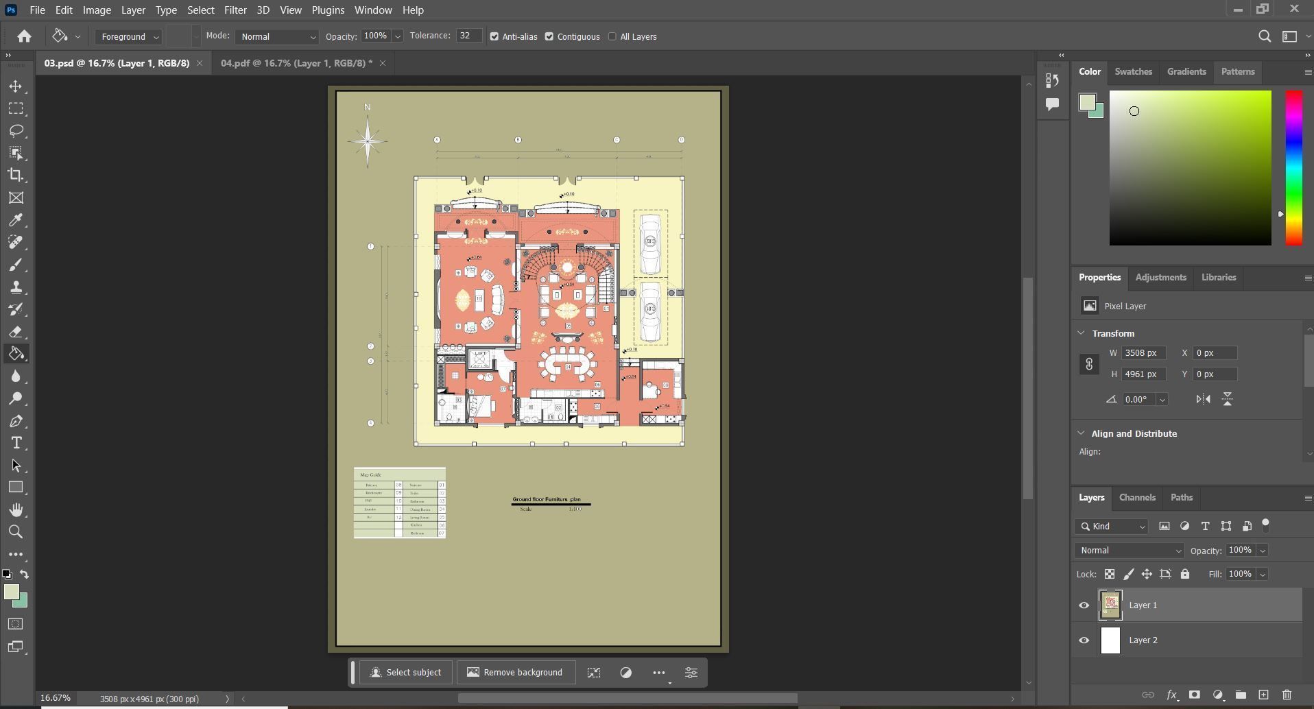 Classic Duplex Villa Plan 5 Bedrooms 4 Master 3D model_2