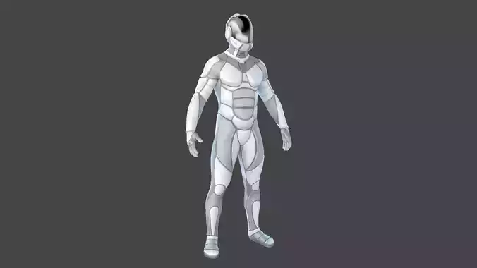Sci-FI Futuristic Astronaut Space Suit Low-poly 3D model Sci-FI Futuristic Astronaut Space Suit Low-poly 3D model