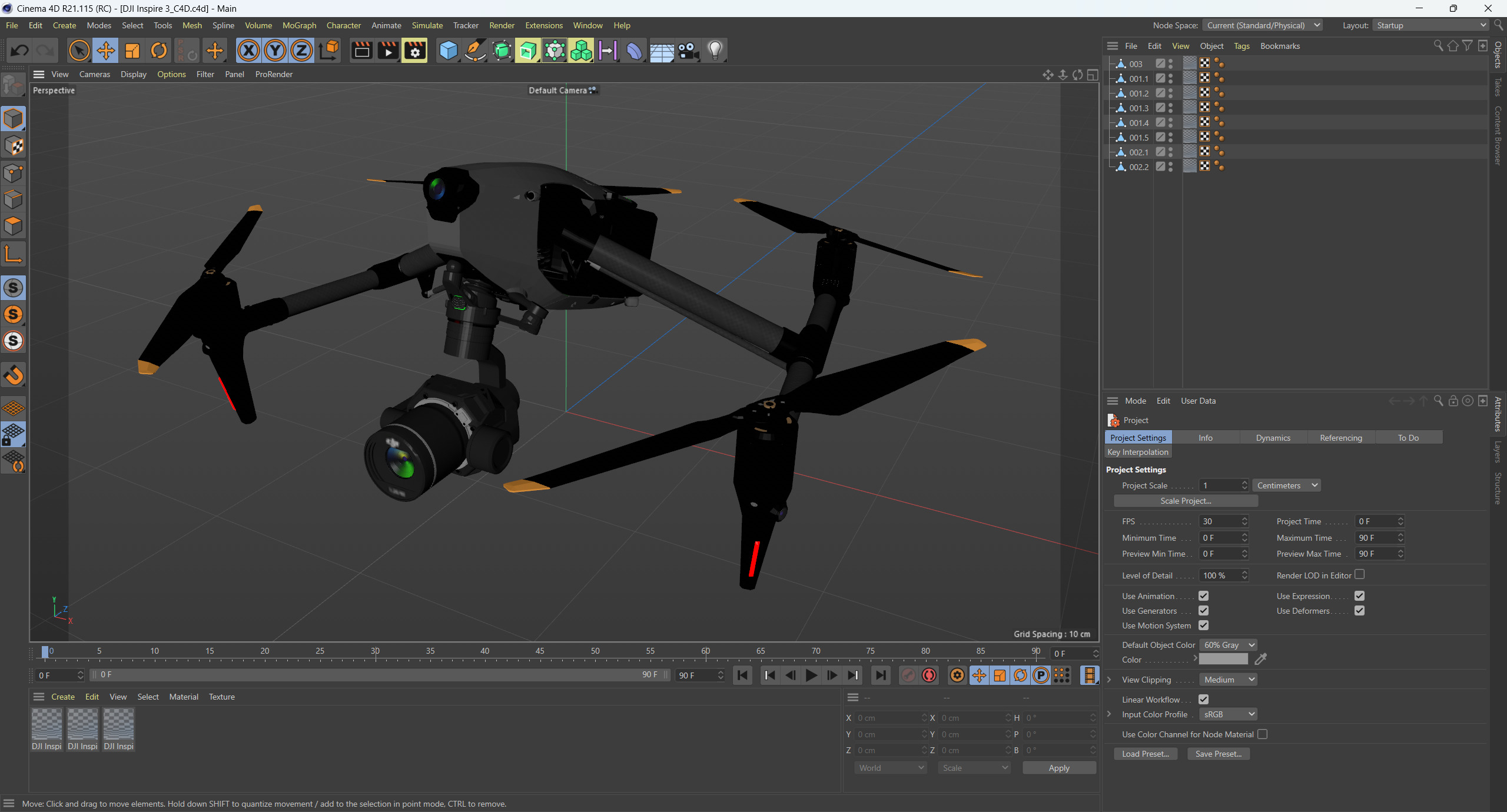 DJI Inspire 3 Drone 3D model_14