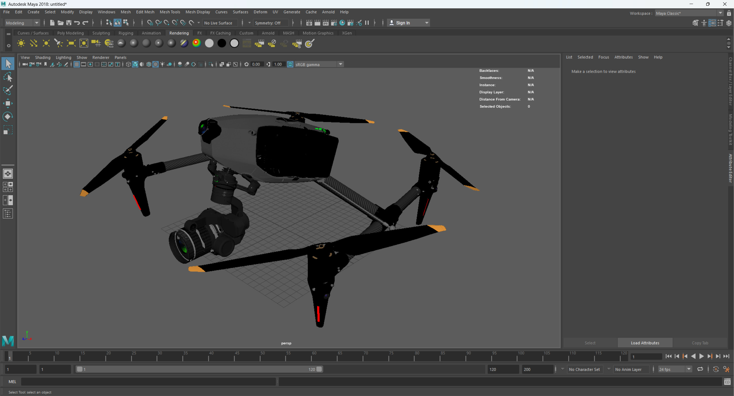 DJI Inspire 3 Drone 3D model_13