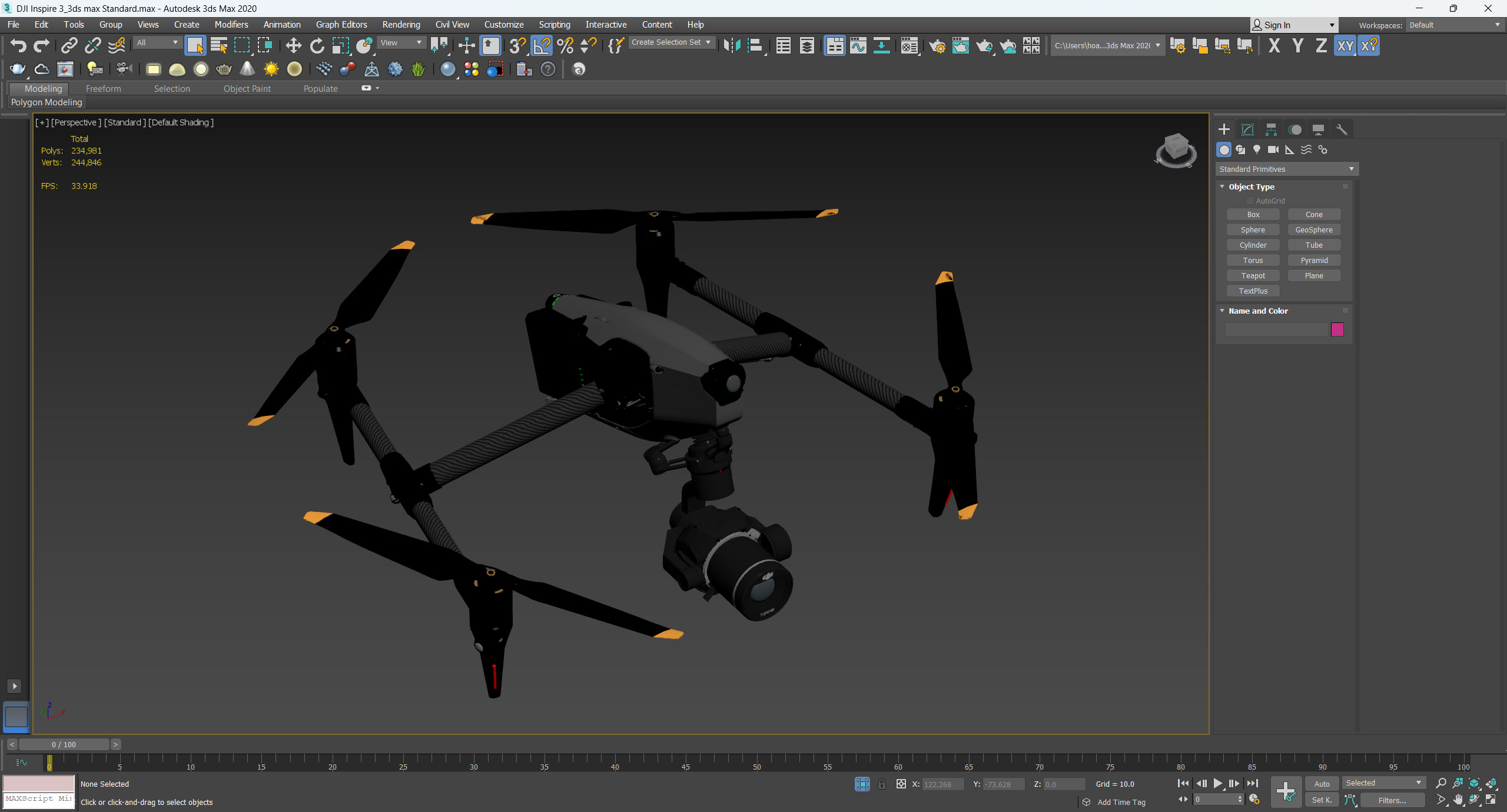 DJI Inspire 3 Drone 3D model_11