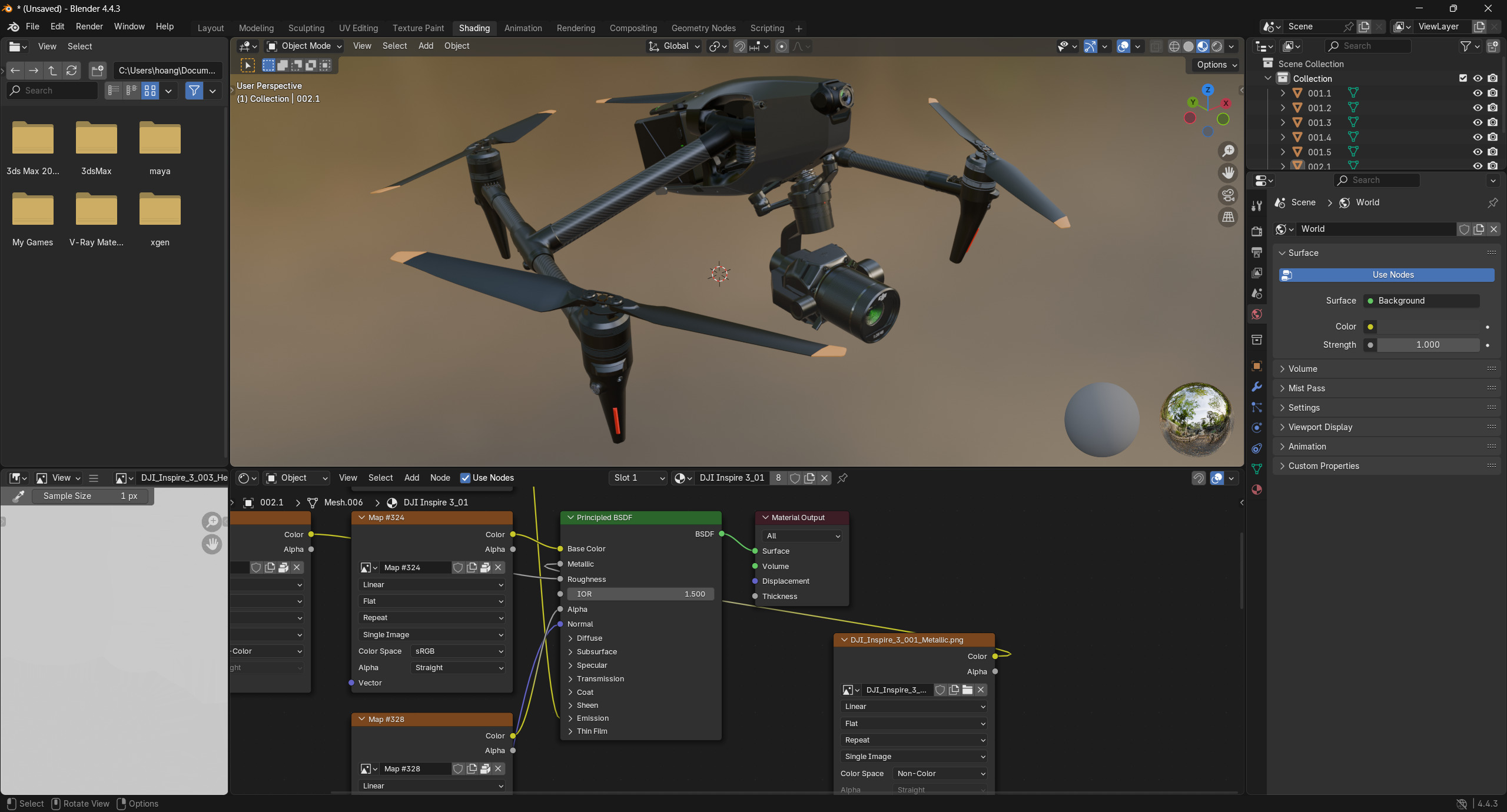 DJI Inspire 3 Drone 3D model_12