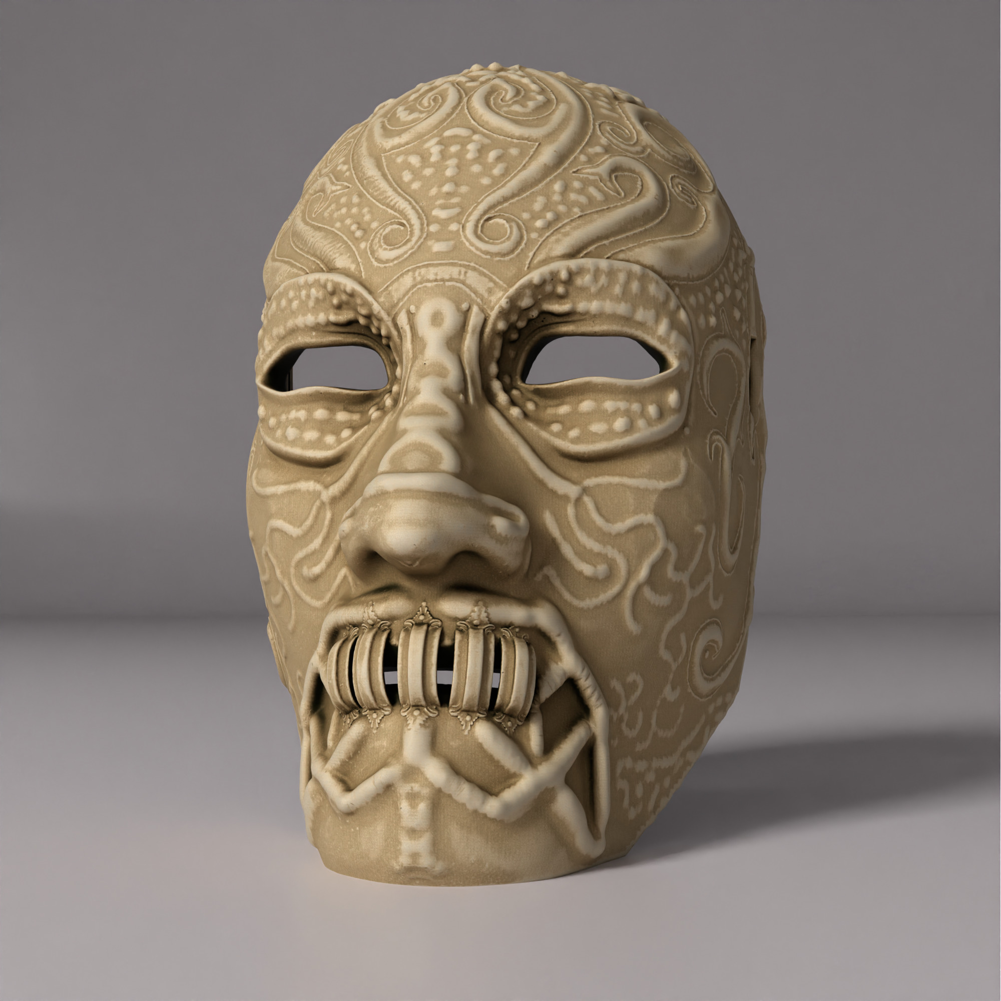 Death Eater Costume Full Face Mask - Death Eater Full Face Mask 3D print model_3