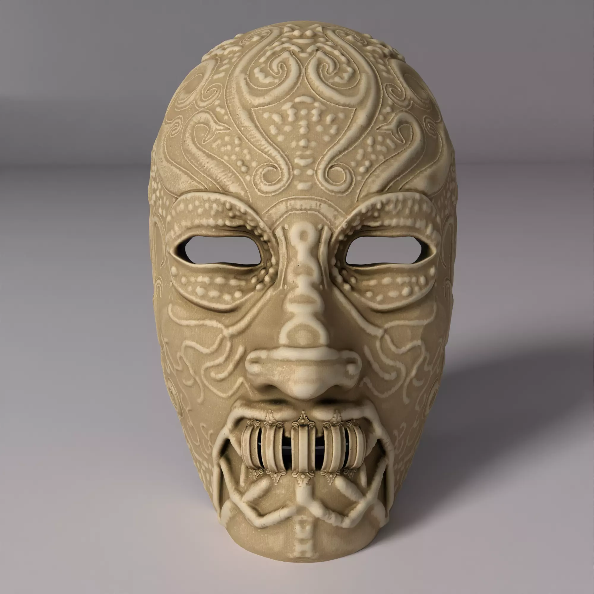 Death Eater Costume Full Face Mask - Death Eater Full Face Mask 3D print model_0