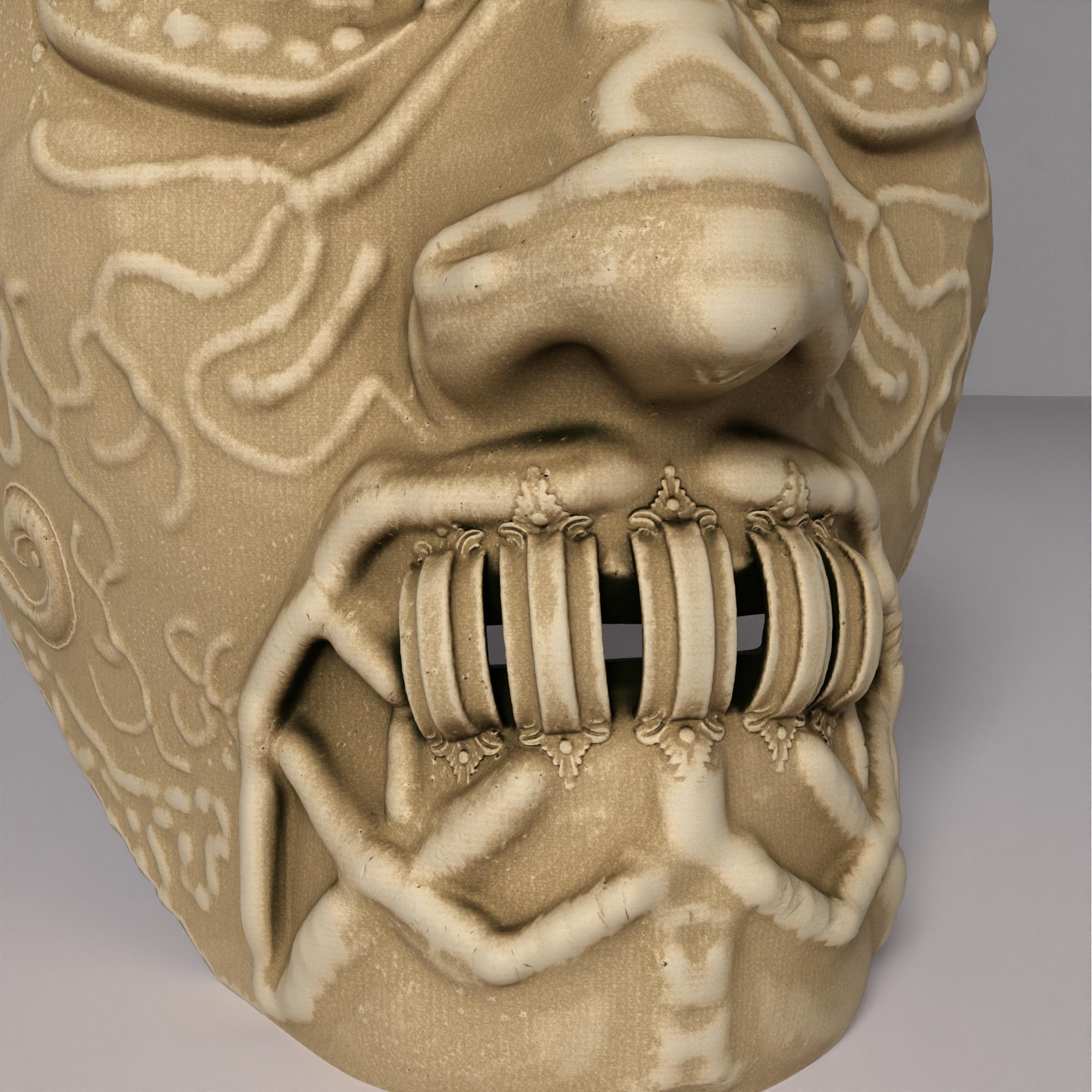 Death Eater Costume Full Face Mask - Death Eater Full Face Mask 3D print model_24