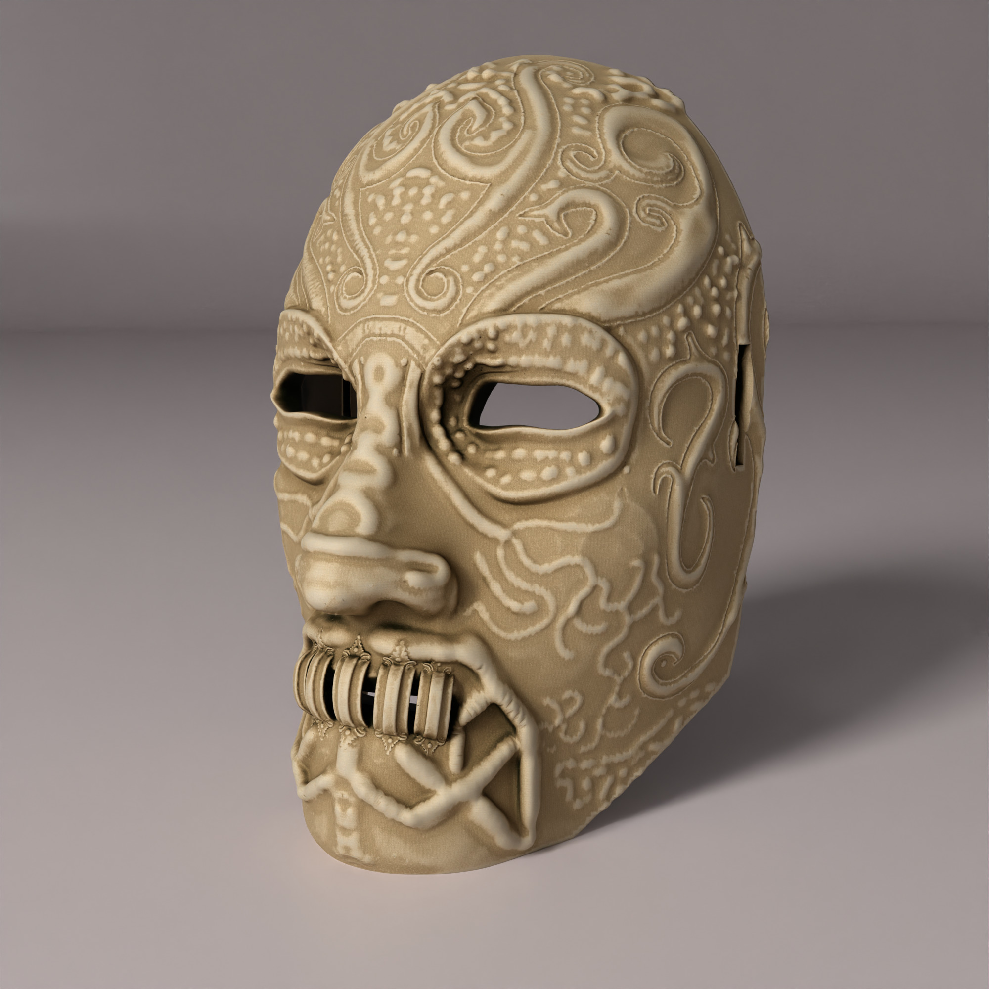 Death Eater Costume Full Face Mask - Death Eater Full Face Mask 3D print model_8