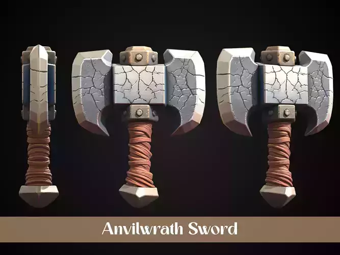 Stylized Dwarf Sword - Anvilwrath