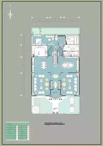 Modern Classic Duplex Villa Plan  5 Master Bedrooms 