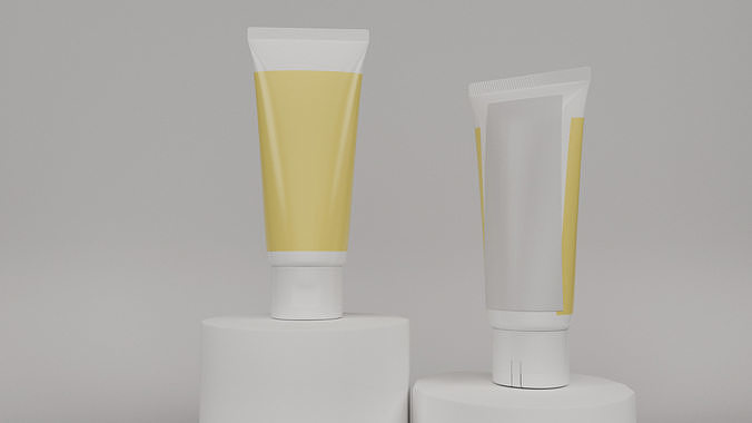 3D Squeeze Tube Bottle - Face Wash and Cosmetic Packaging 3D model
