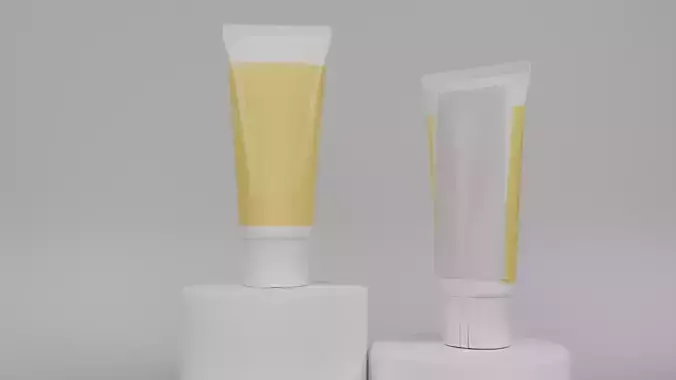 3D Squeeze Tube Bottle - Face Wash and Cosmetic Packaging 3D model