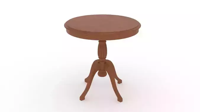 This classically styled side table 3D model