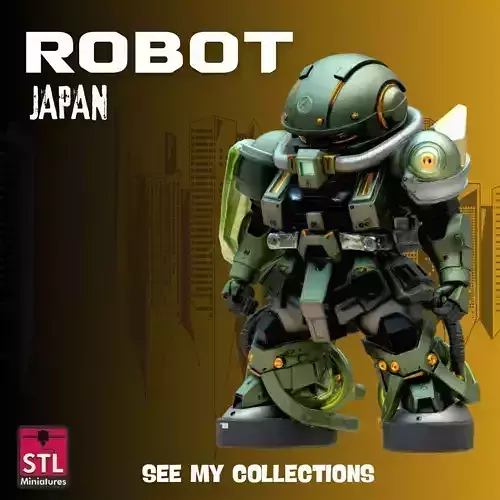 Japanese Mecha Defender STL File for 3D Printing
