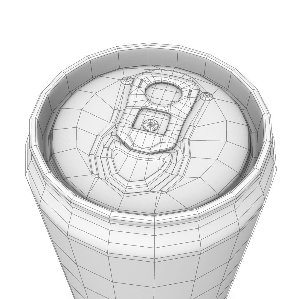 Drinks Can - 330ml Slim Low-poly 3D model_5