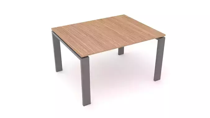 Coffee Table with Metal Legs 3D model