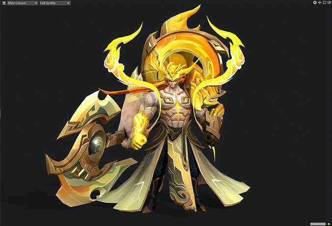 Axe warrior Low-poly 3D model