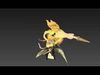 Axe warrior Low-poly 3D model_1