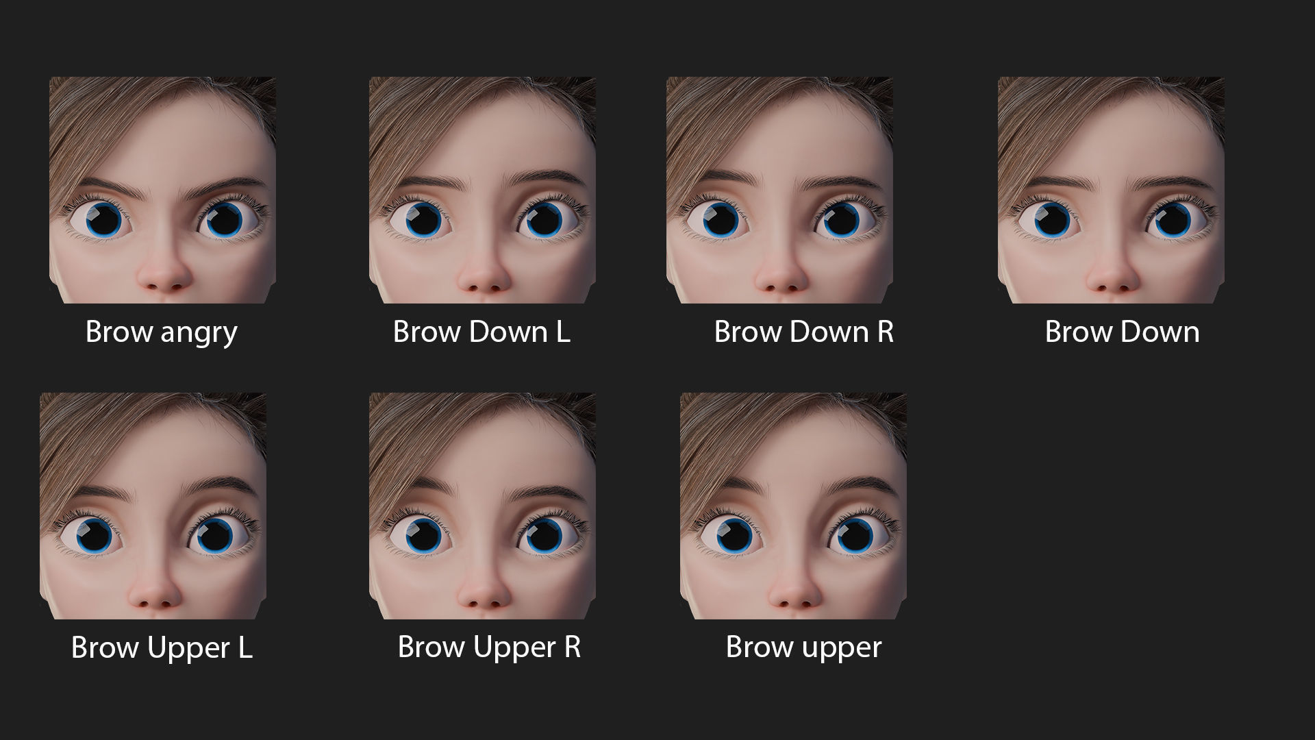 Nova Rae Cartoon Sci-Fi Girl Low-poly 3D model_4