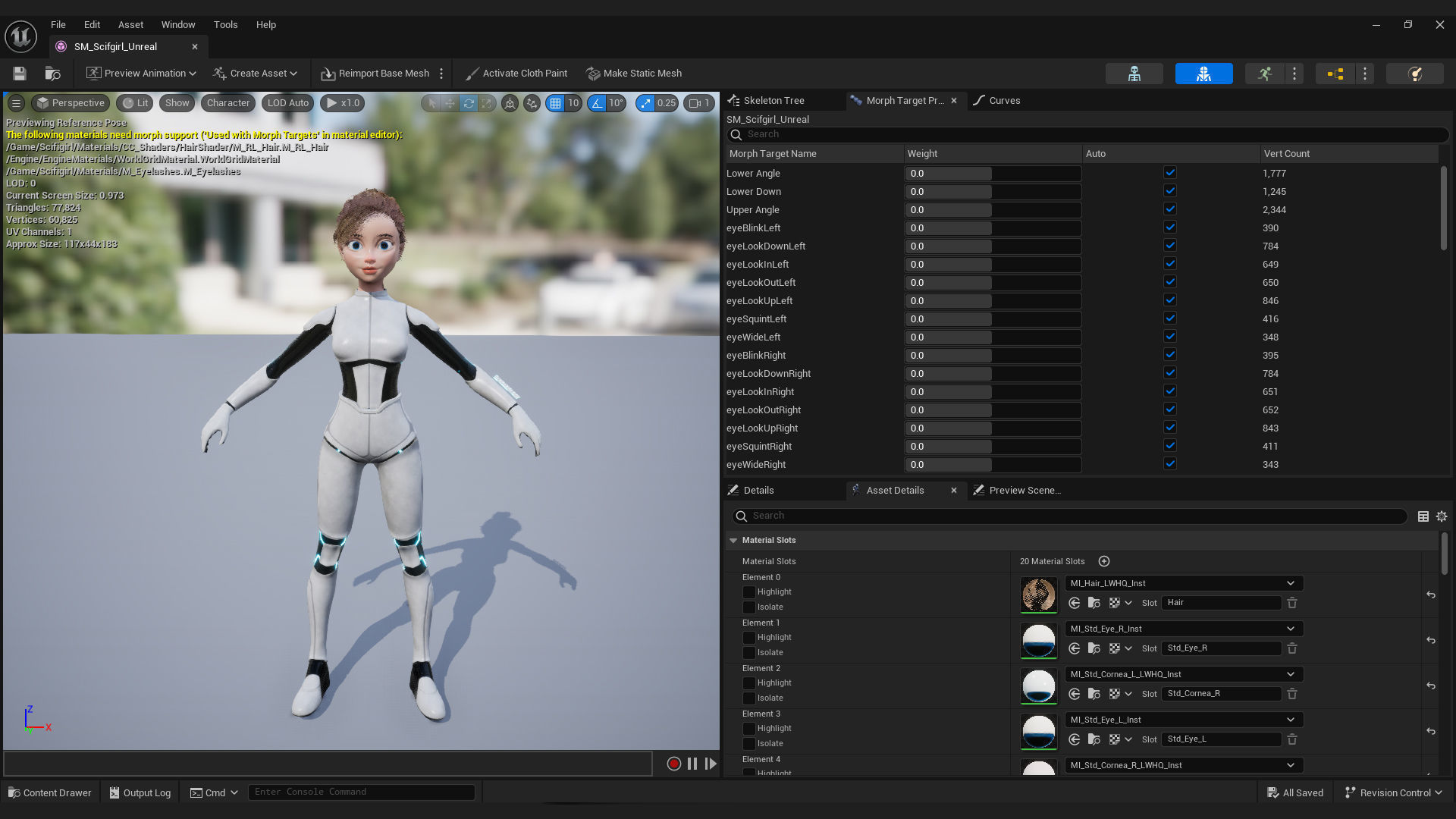 Nova Rae Cartoon Sci-Fi Girl Low-poly 3D model_31