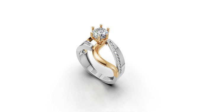 Solitaire Ring 37 3D print model