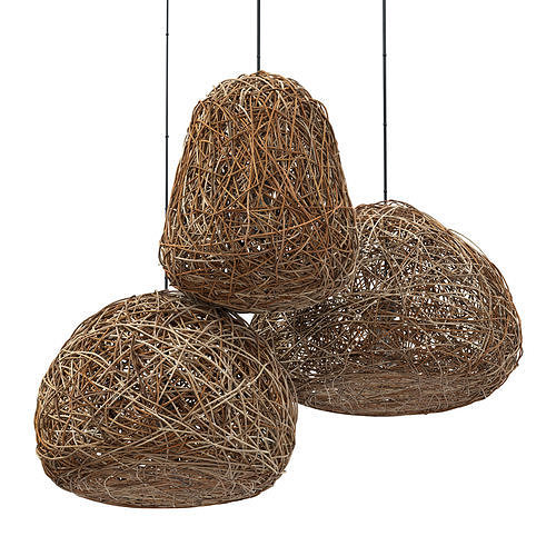 Lamp wicker n59 3D model