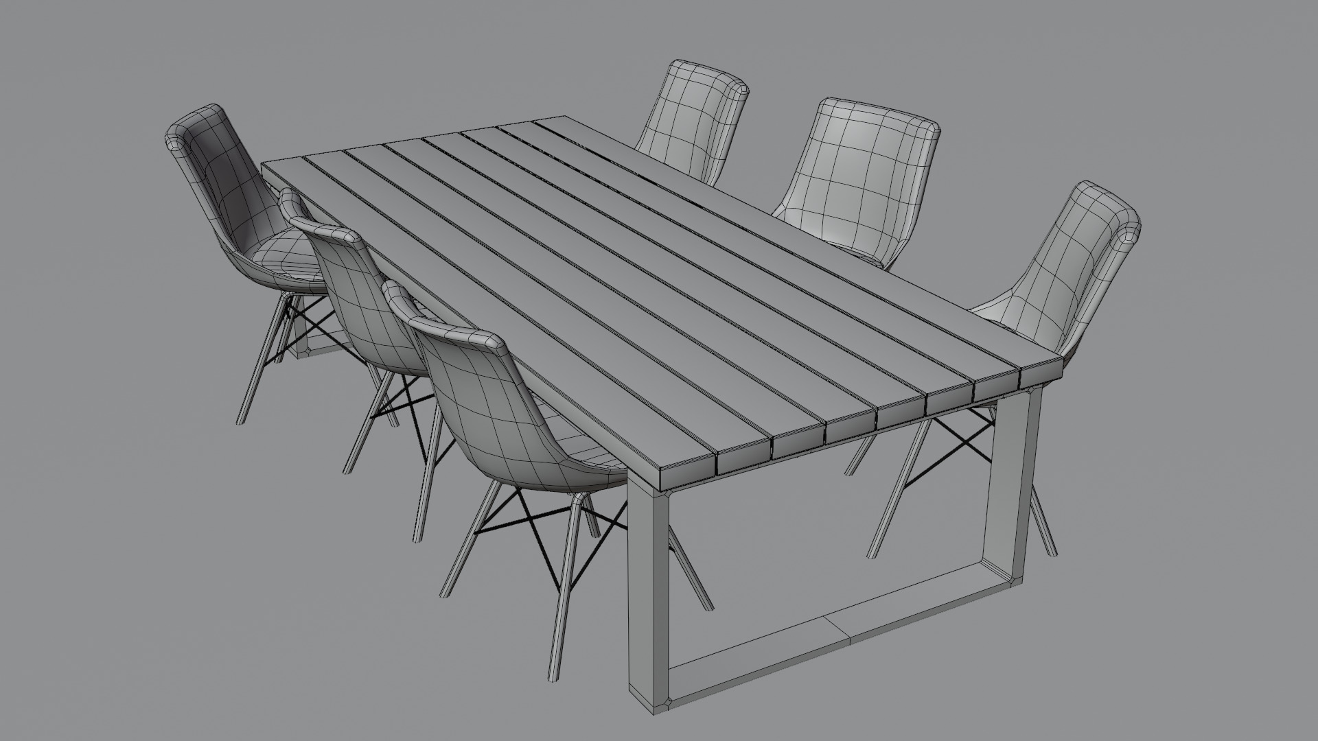 Leather Office Chair Low-poly 3D model_15