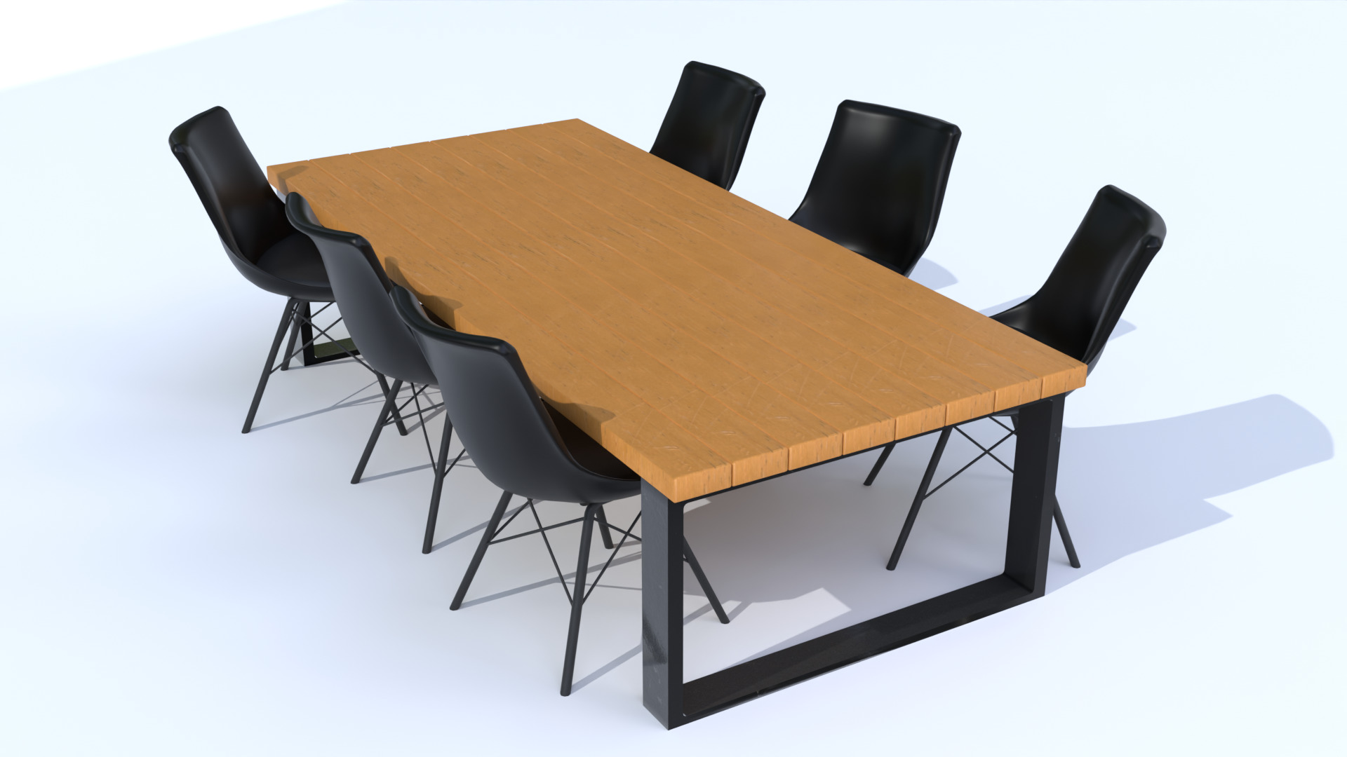 Leather Office Chair Low-poly 3D model_14