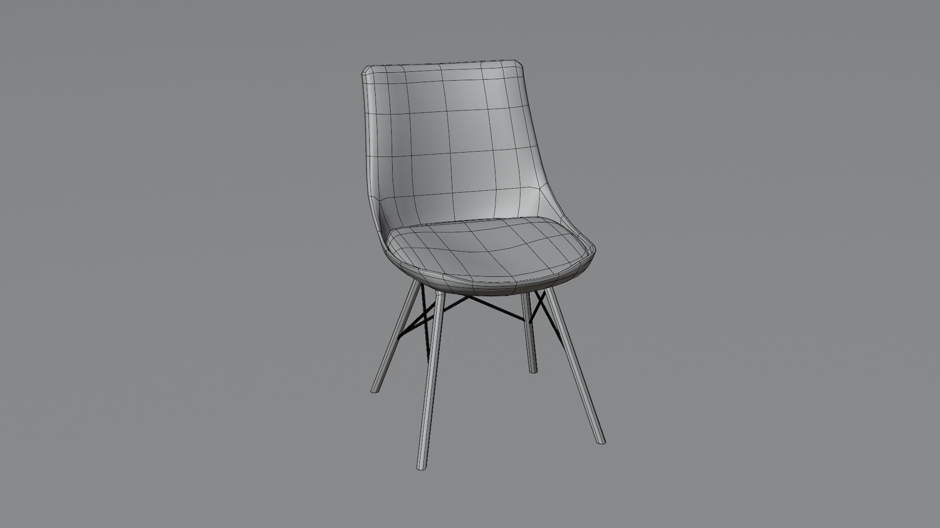Leather Office Chair Low-poly 3D model_3
