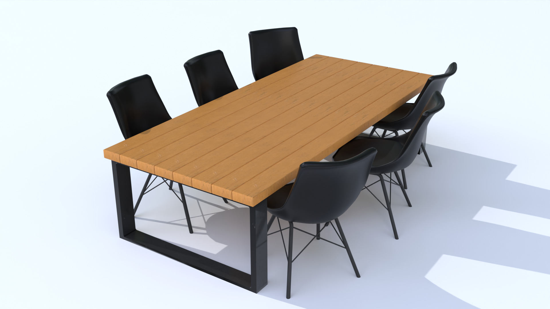 Leather Office Chair Low-poly 3D model_16