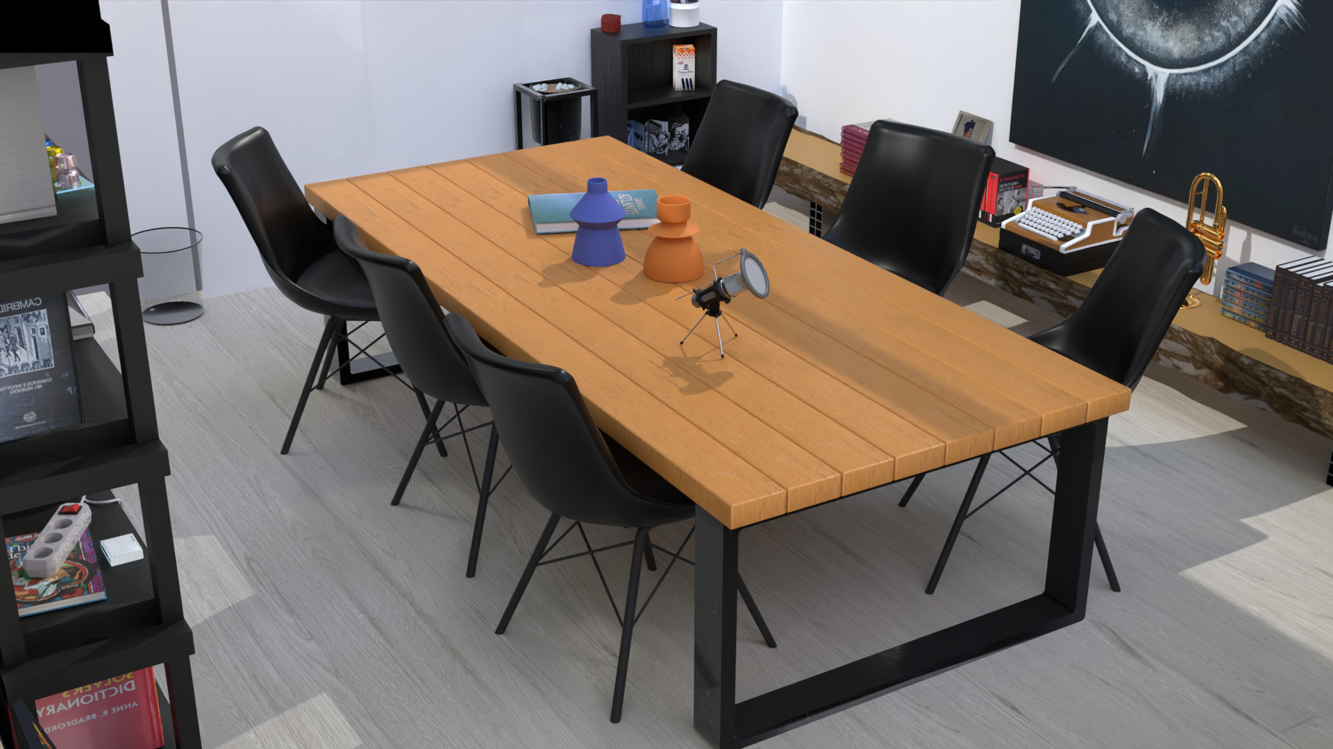 Leather Office Chair Low-poly 3D model_20