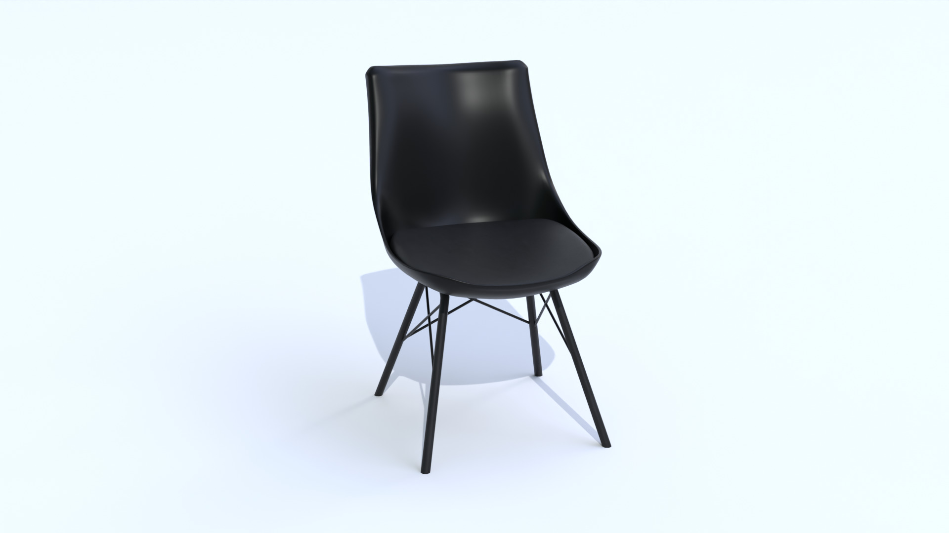 Leather Office Chair Low-poly 3D model_2