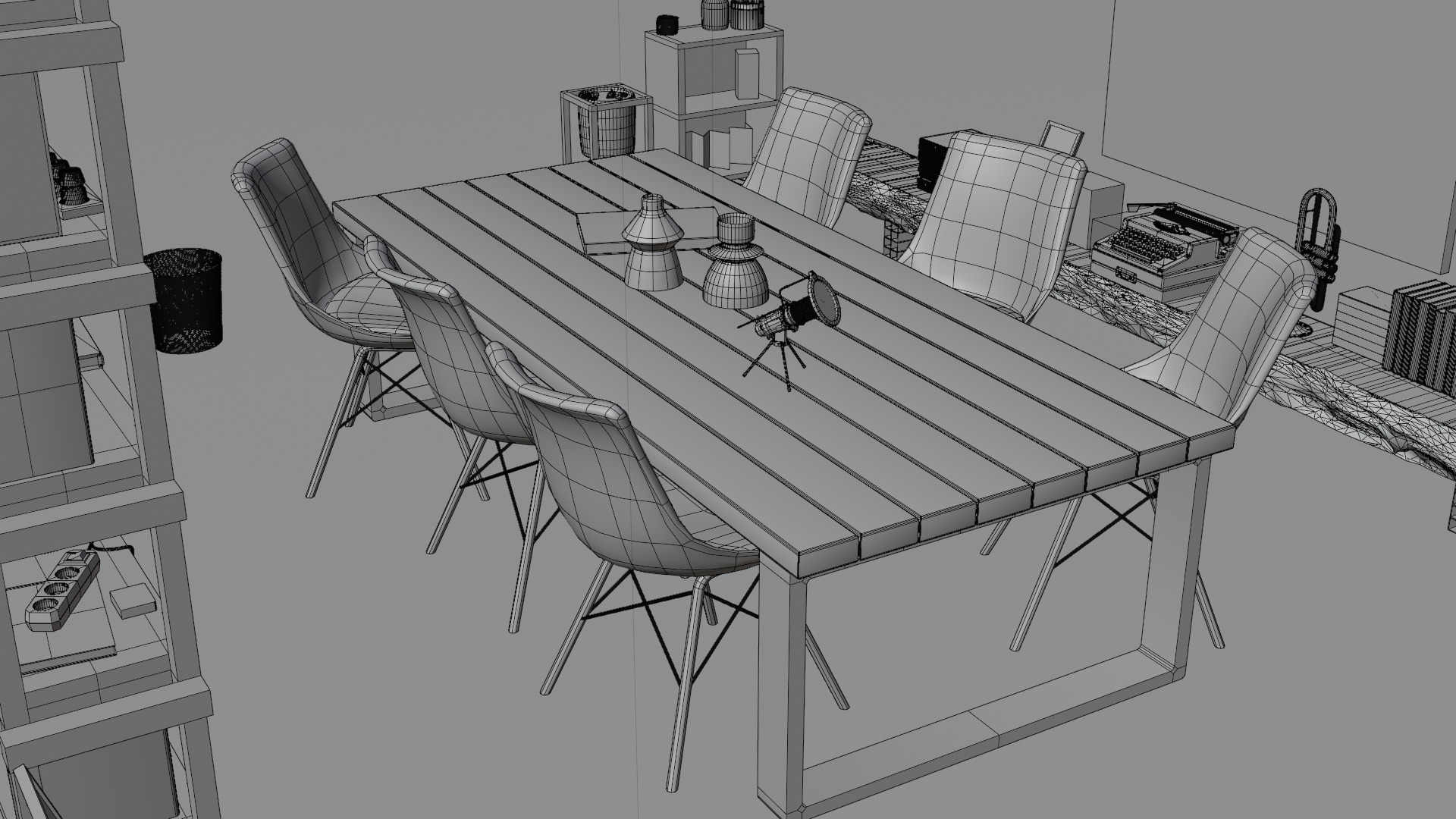 Leather Office Chair Low-poly 3D model_21