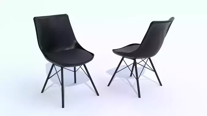 Leather Office Chair Low-poly 3D model