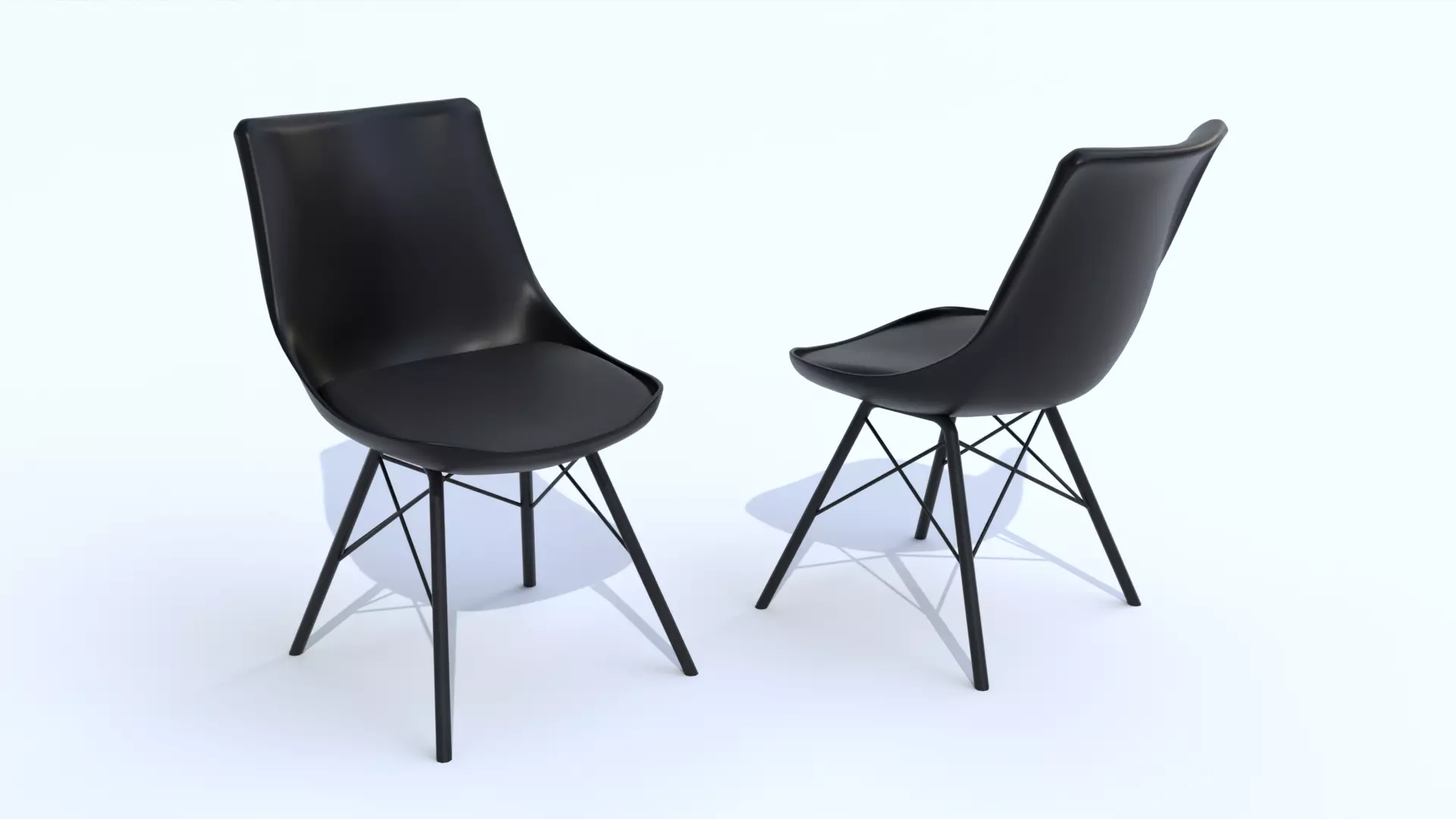 Leather Office Chair Low-poly 3D model_0